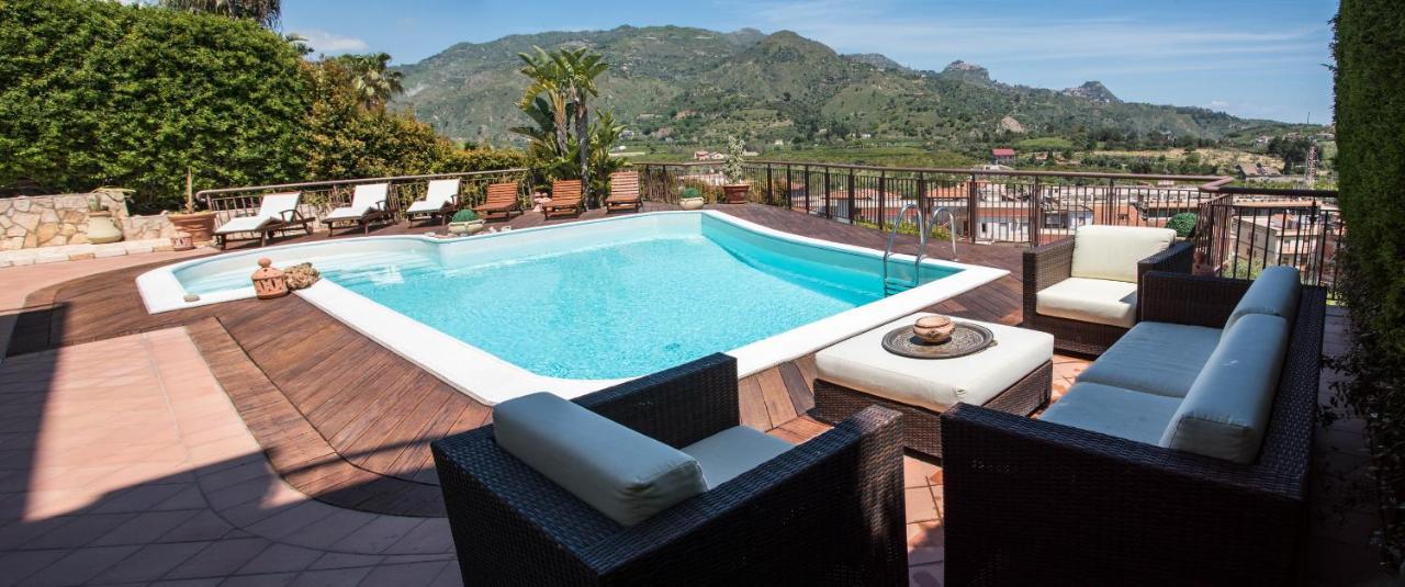 Villa Carly Taormina Apartment With Private Pool Trappitello Bagian luar foto